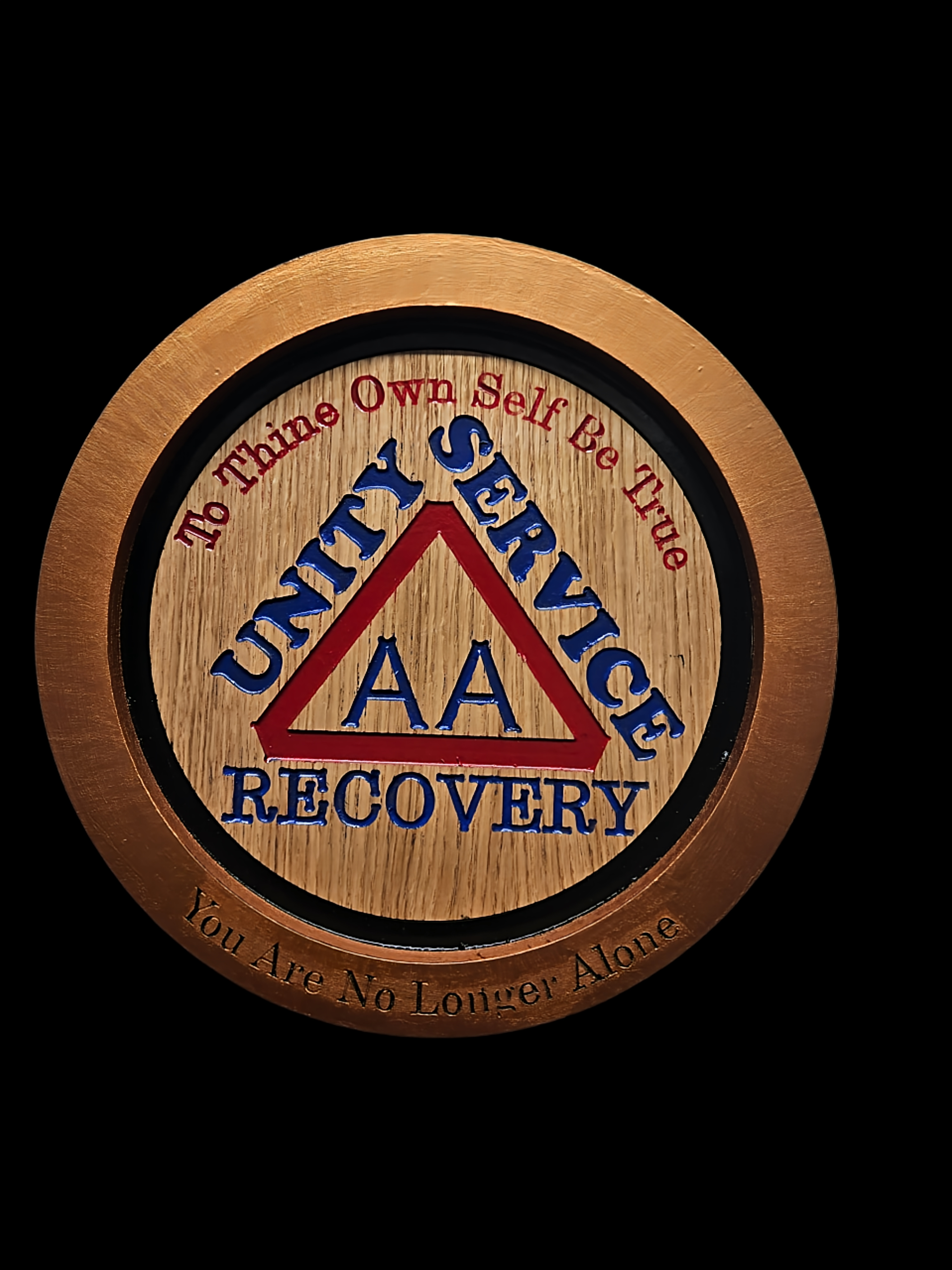 Alcoholics Anonymous Recovery Wooden Shield