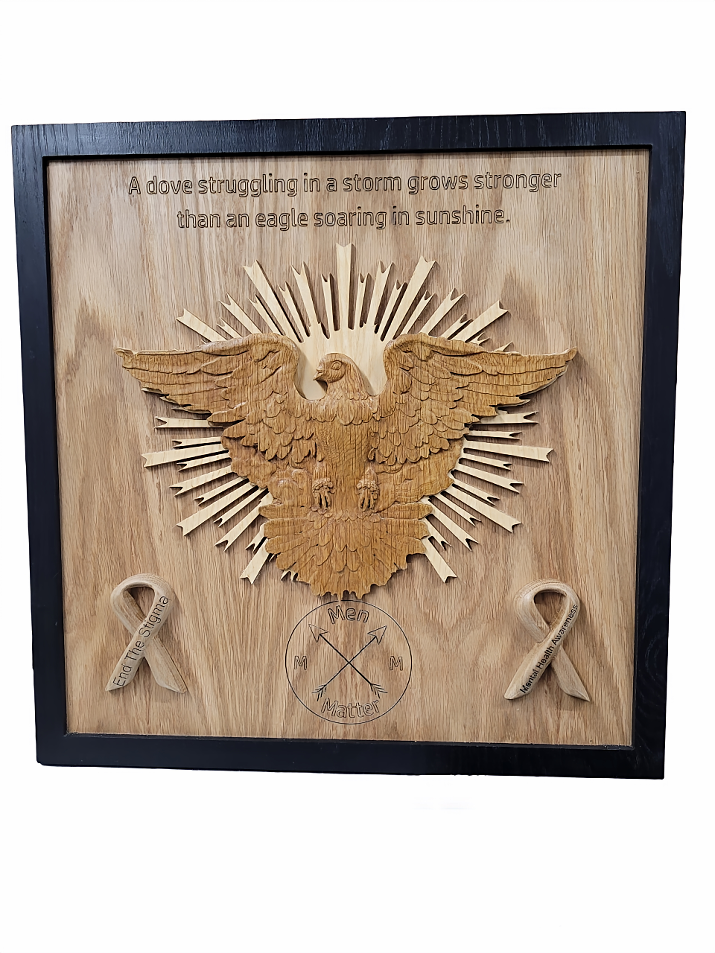 Peace Dove Symbolic Wooden Art Panel