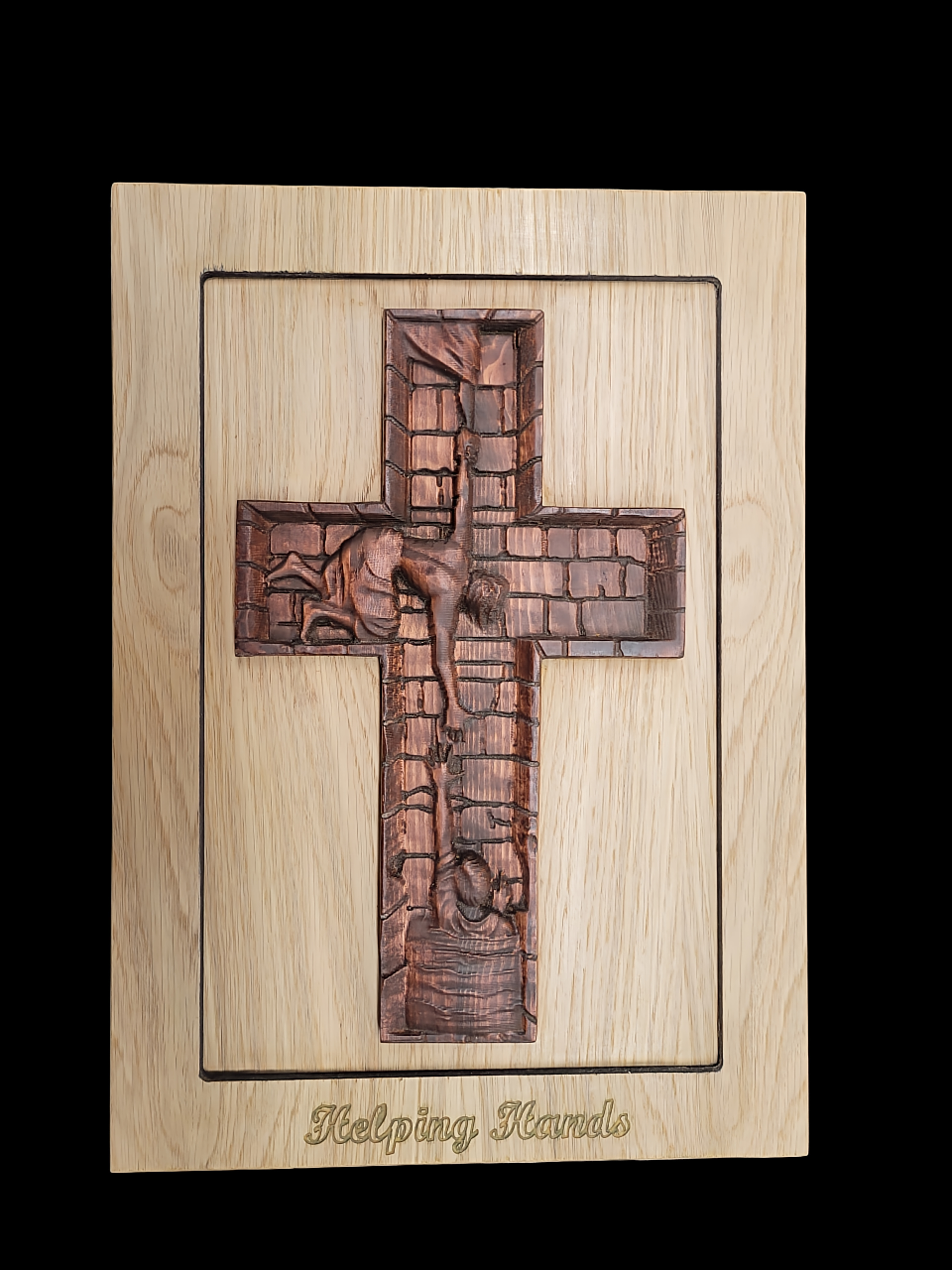 Helping Hands Christian Wood Art