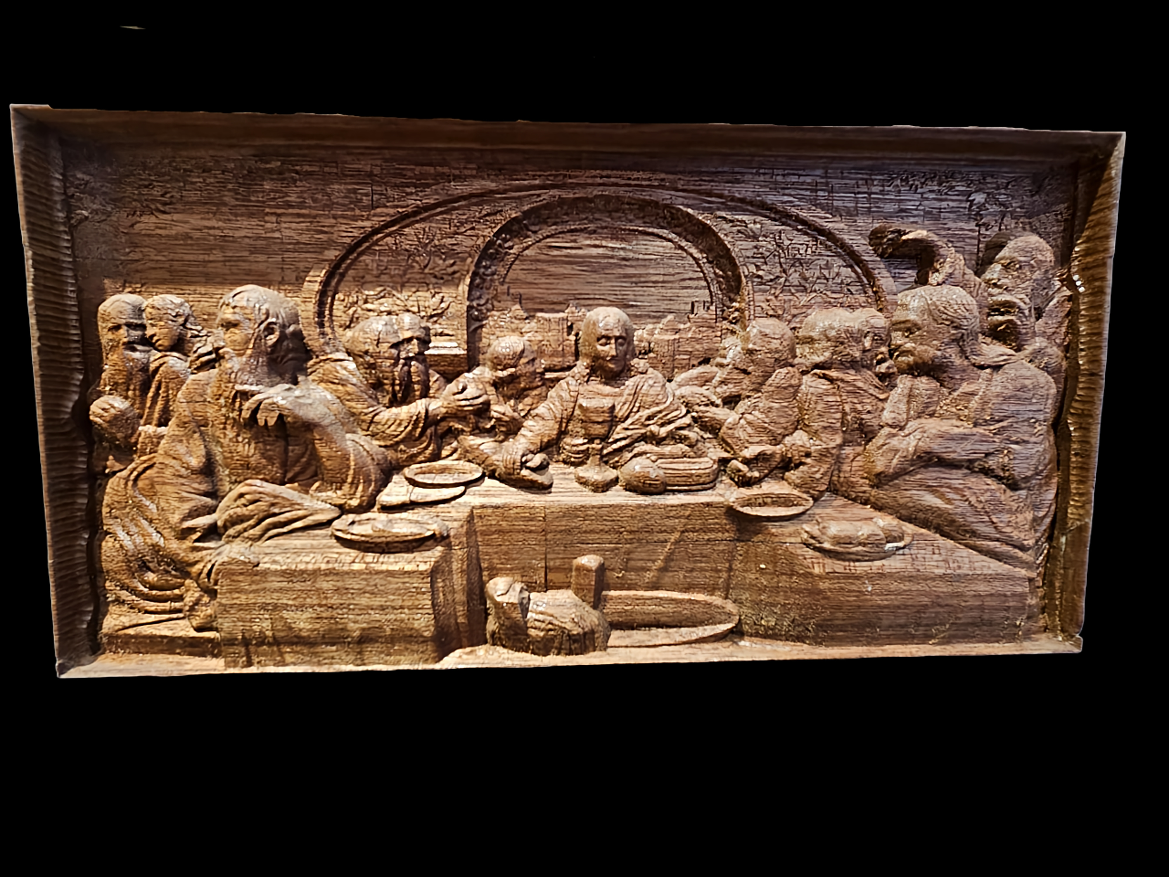 The Last Supper 3D Relief Wood Work