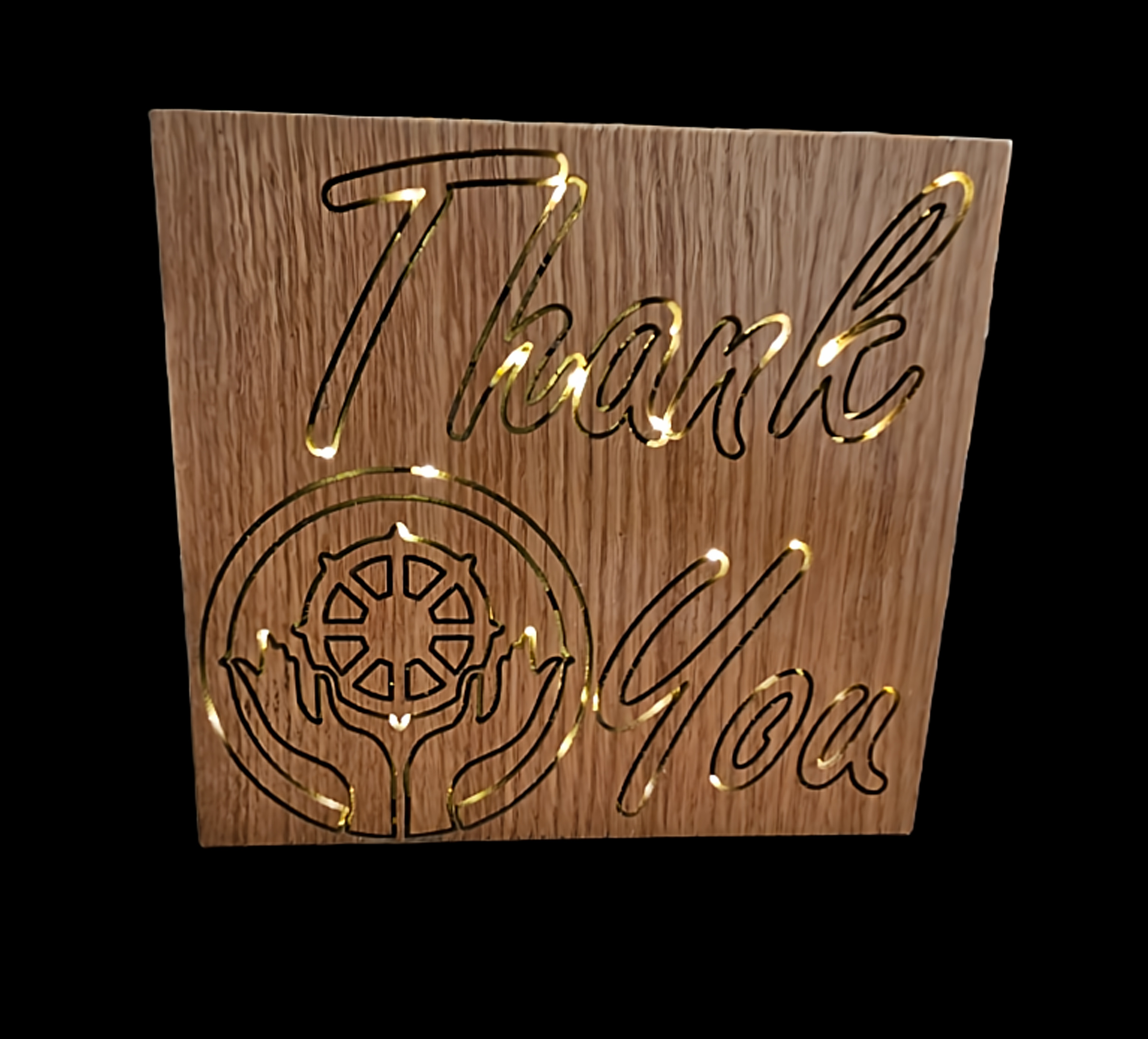 Bespoke Wooden Thank You Card