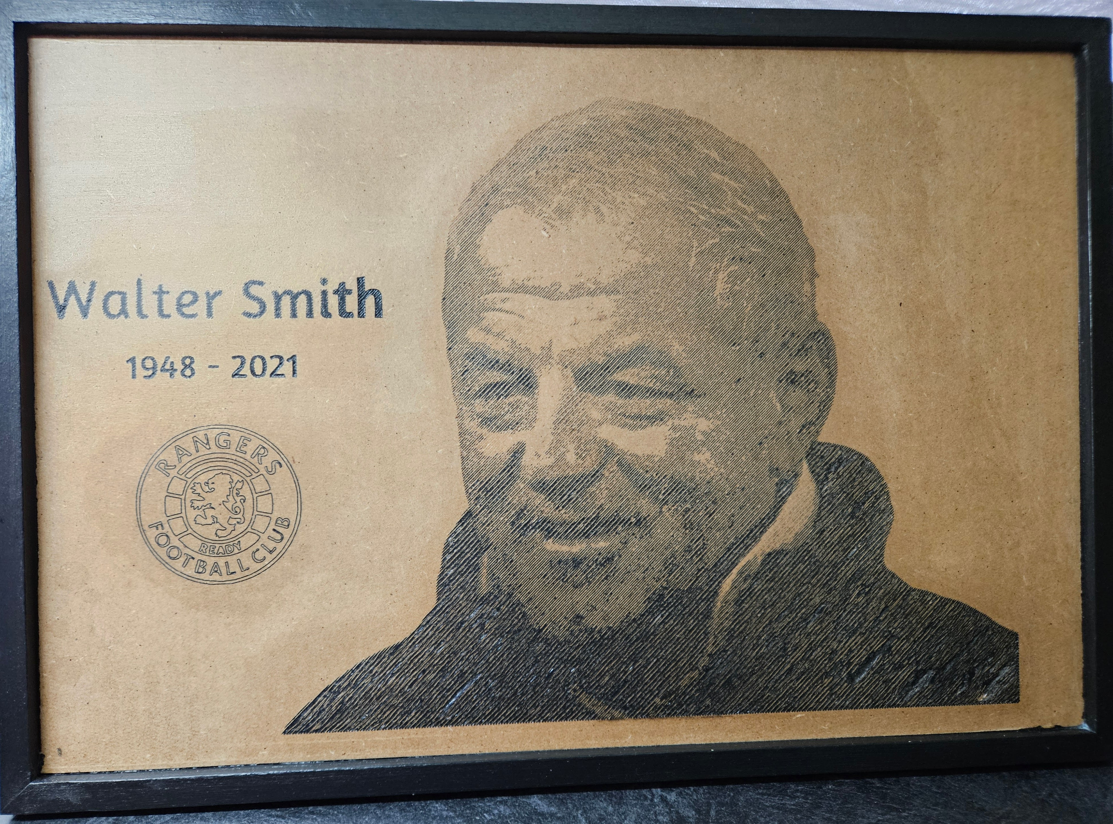 Walter Smith Rangers Legend Memorial Carving